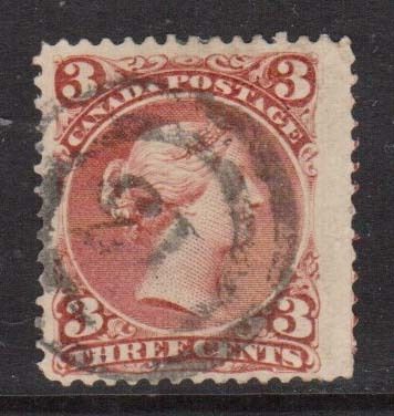 Canada 25 Used with 2 Ring 13 Cancel Bellville Ontario