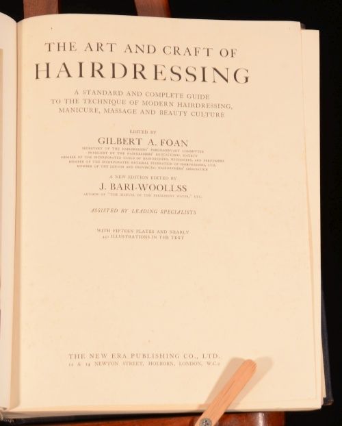 C1937 The Art and Craft of Hairdressing Colour Plates Foan Illustrated 