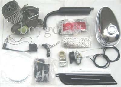 80cc Motor Bicycle Motorized Bike Gas Engine Kit Chrome