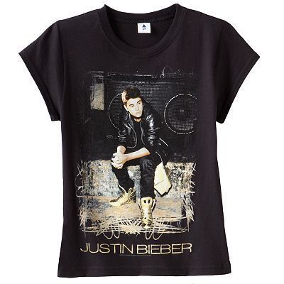 New Girls Justin Bieber Black x mas Shirt Tee Set Outfit Clothes XL 14 