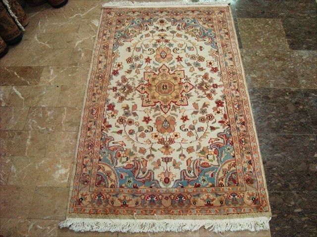 Sunshine Floral Hand Knotted Rug Mat Carpet Silk Wool