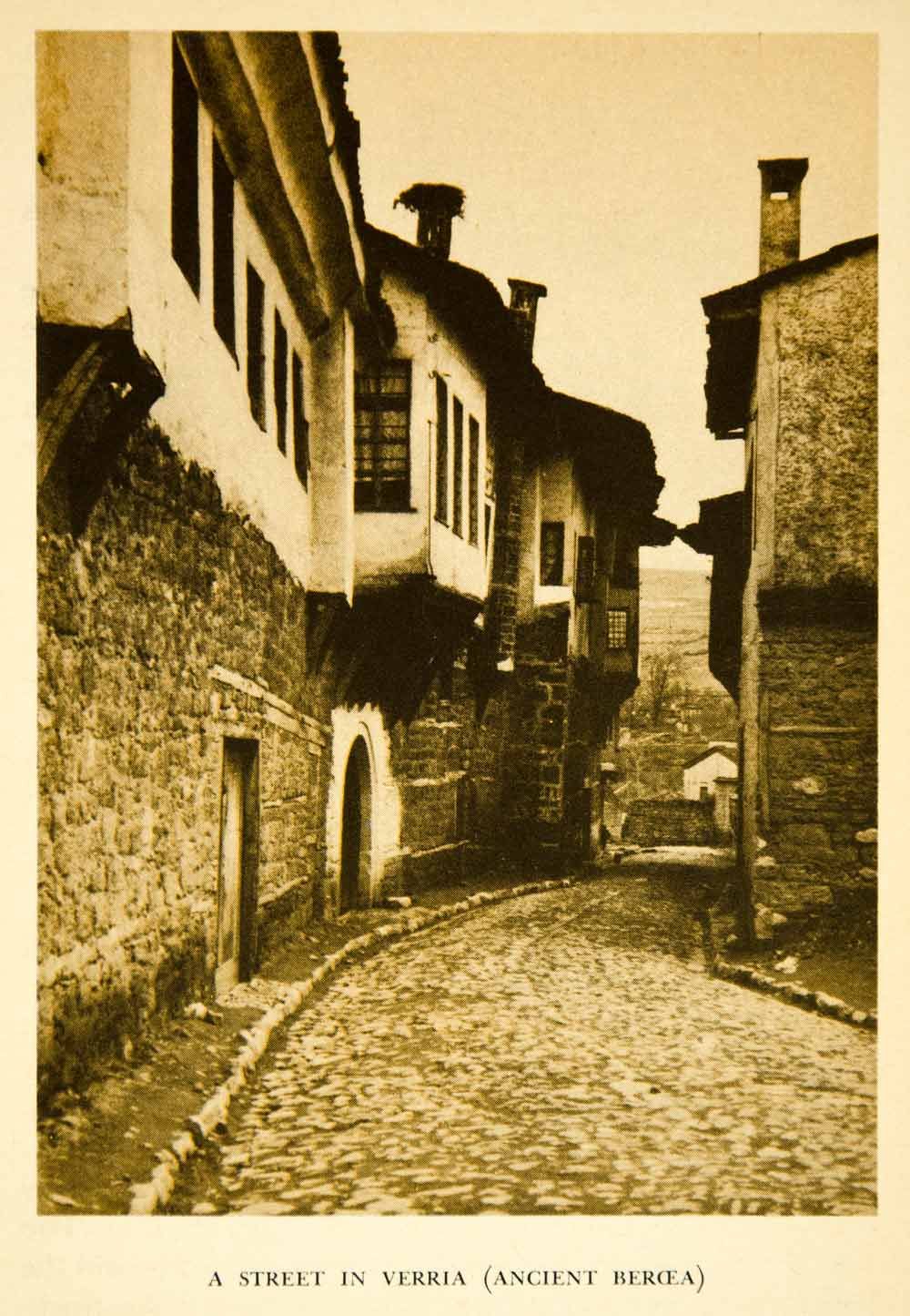   Street Historical View Beroea Berea Greece Houses Cobblestone