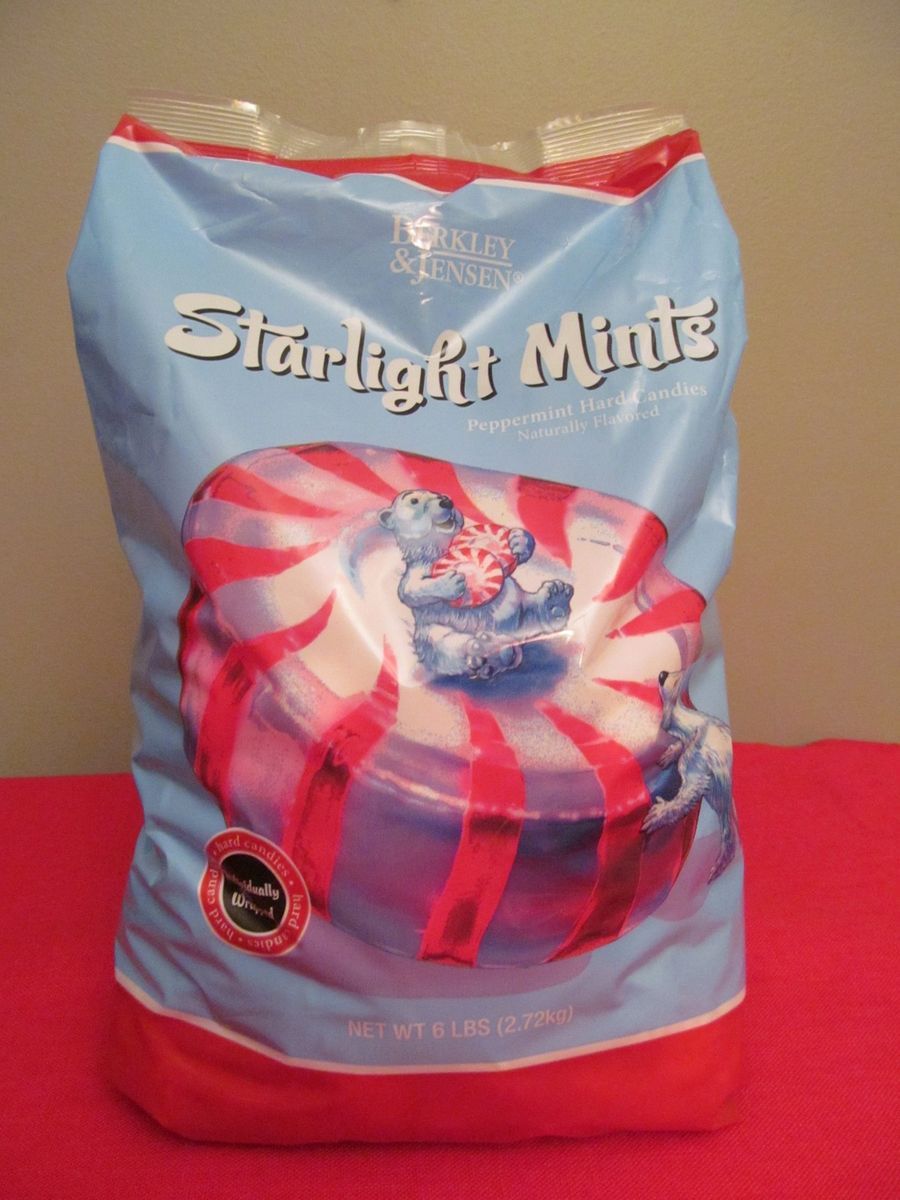 BERKLEY JENSEN PEPPERMINT STARLIGHT MINTS HARD CANDIES 6 POUNDS