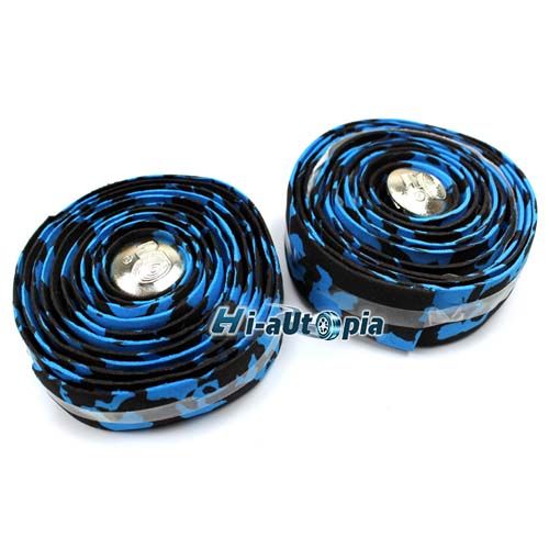 Road Bike Bicycle Cork Handlebar Tape Wrap Black Blue