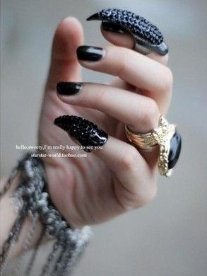 /t/Hot Vintage Punk Euramerican Style Black Crystal Claw Bend 