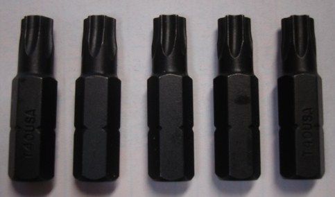 Bosch T 45 Torx Bits 5pcs USA 1609433032