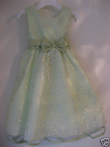 RARE Editions Light Green Easter Summer Dress Girl 4T N