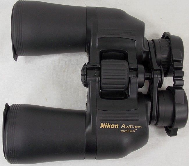 NIKON ACTION 10x50 BINOCULARS WITH NYLON BAG AND CARRYING STRAP