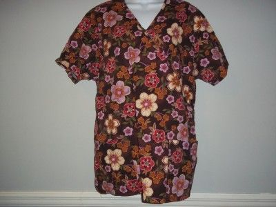 peaches scrub top sz xl nice