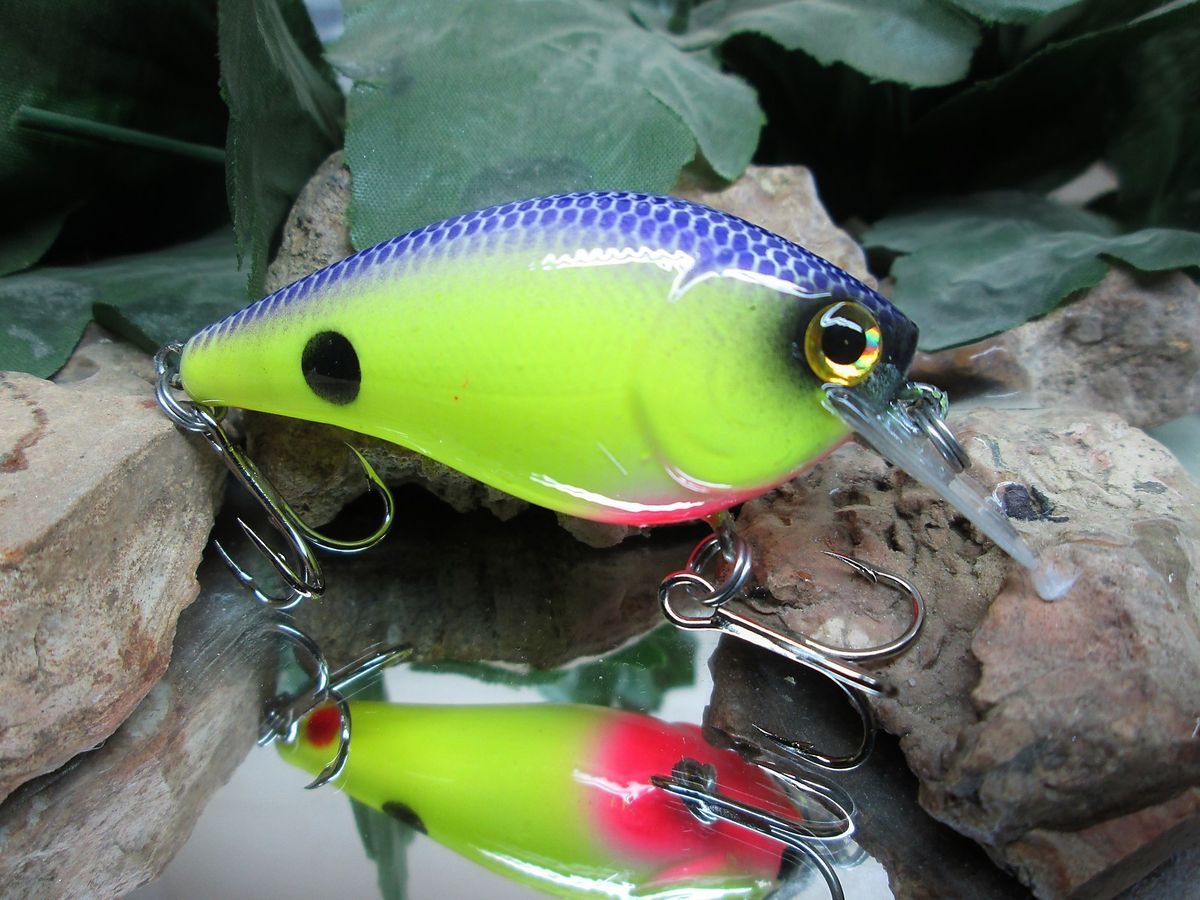 Custom Painted RC 1 5 SDR Square Bill Bass Crankbait Rattle SKU 1211 