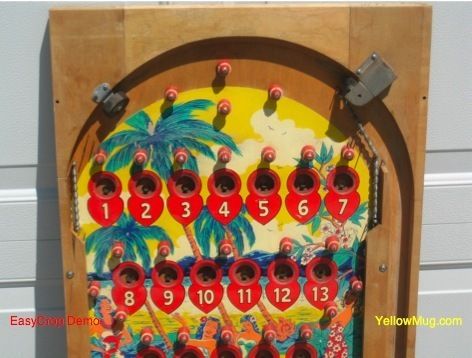 1955 Tropicana Pinball Bingo Machine Playfield Board