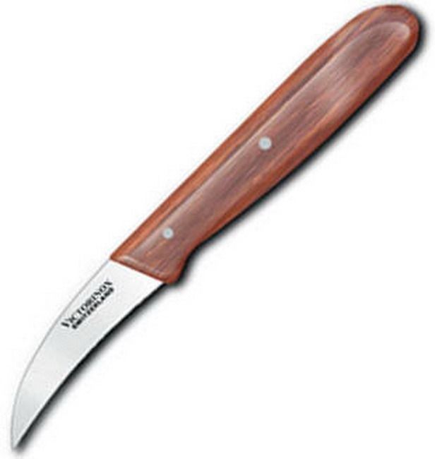 curved bird s beak blade light wood handle