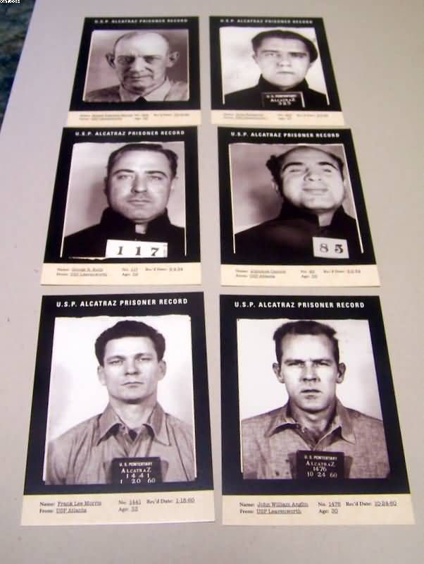 Alcatraz Prisoner Cards Mug Shots Records Wardens Guards Statistics 