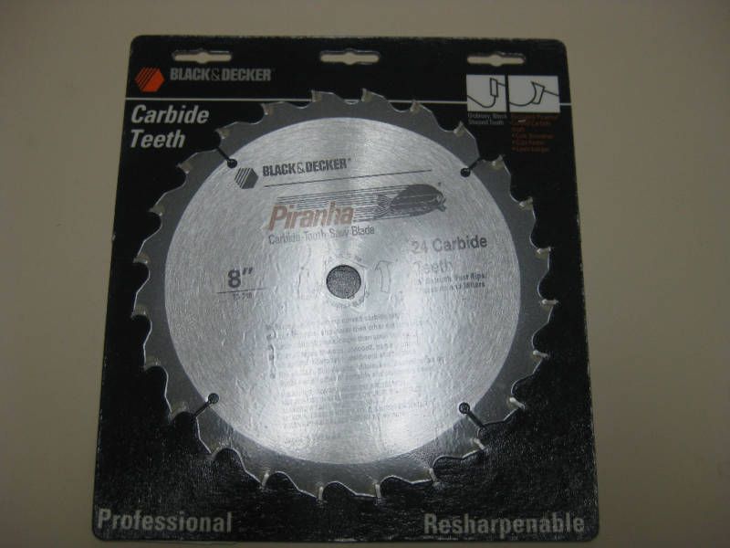 New Black Decker 8 Carbide Tipped Saw Blade USA