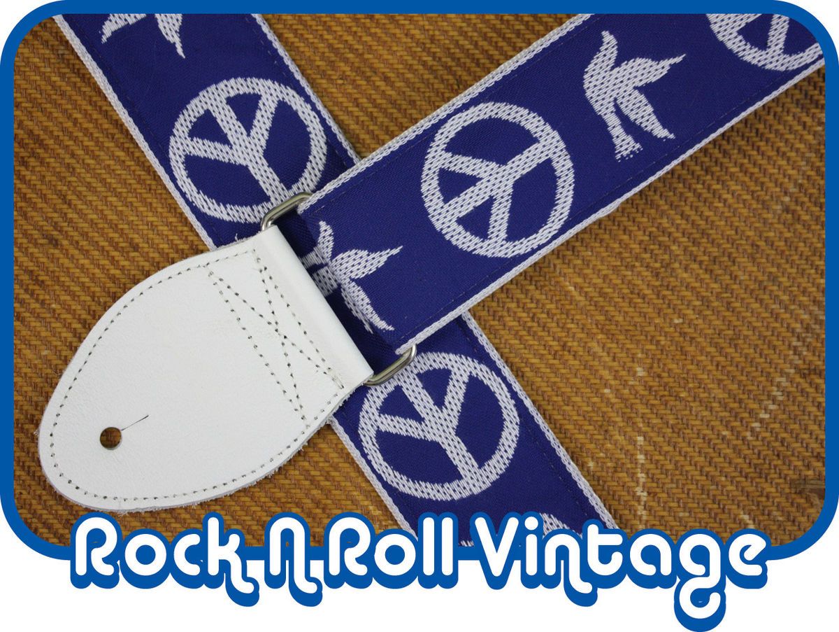   Guitar Straps Neil Young Peace Dove Blue BL WH GS0344WH02WH