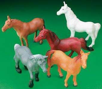 12 Horse Pony Figures Kids Birthday Party Favors Cake Toppers Dozen 