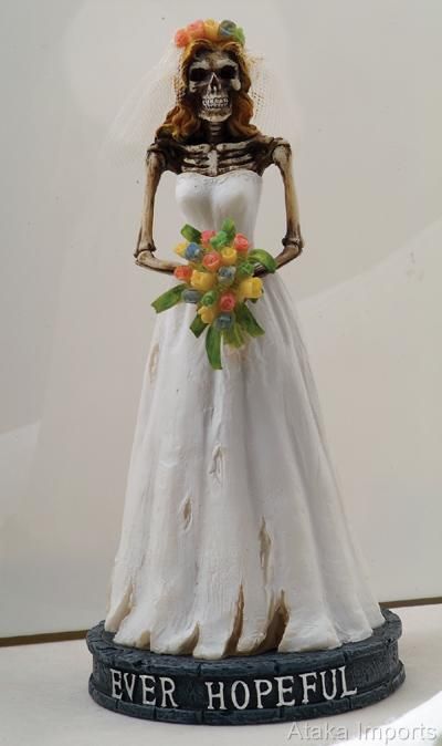 Ever Hopeful Bride Skeleton Figurine Figure Bizarre