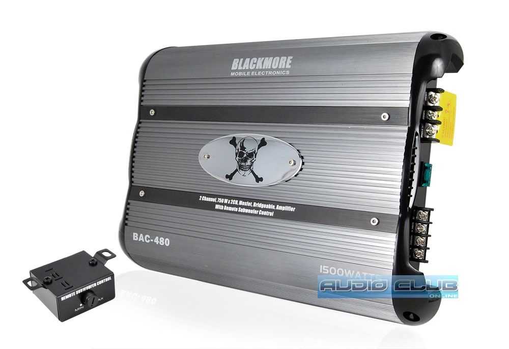 BLACKMORE BAC 480 CAR 2 CH 1500W AMPLIFIER +2YR WARNTY NEW 2 CHANNEL 