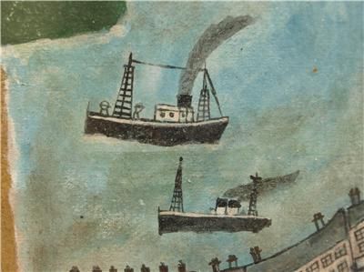 FIND Early 20thC Painting Alfred Wallis 1855 1942 Boats entering 