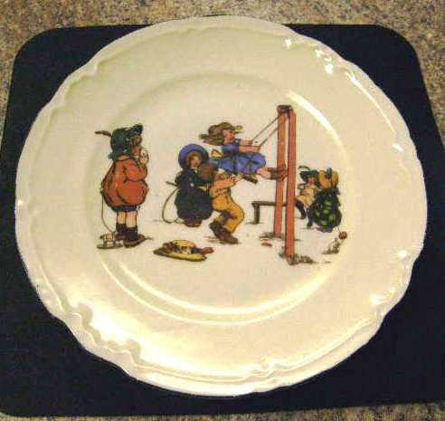 1930s Children at Play Plate by Blenheim China Germany
