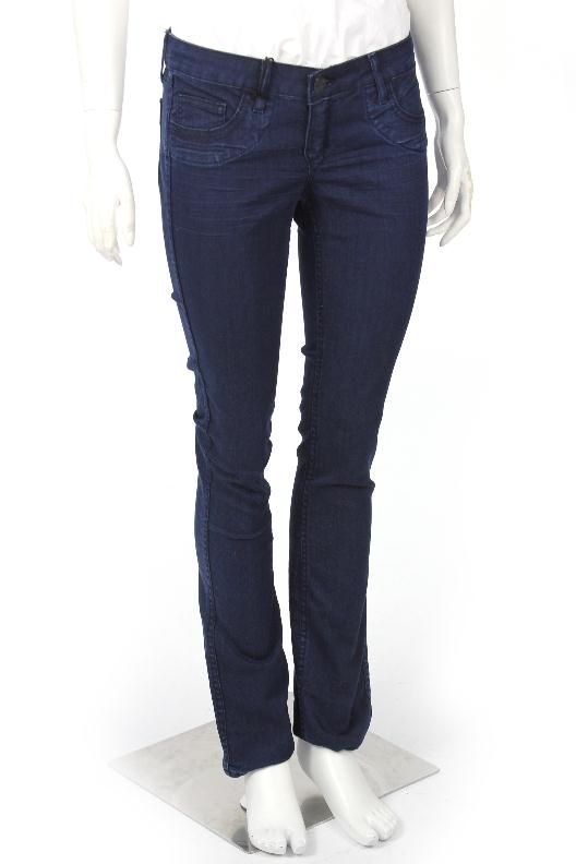 New Bleulab Womens Two Way Denim Skinny Stretch Jeans in Dark Blue US 