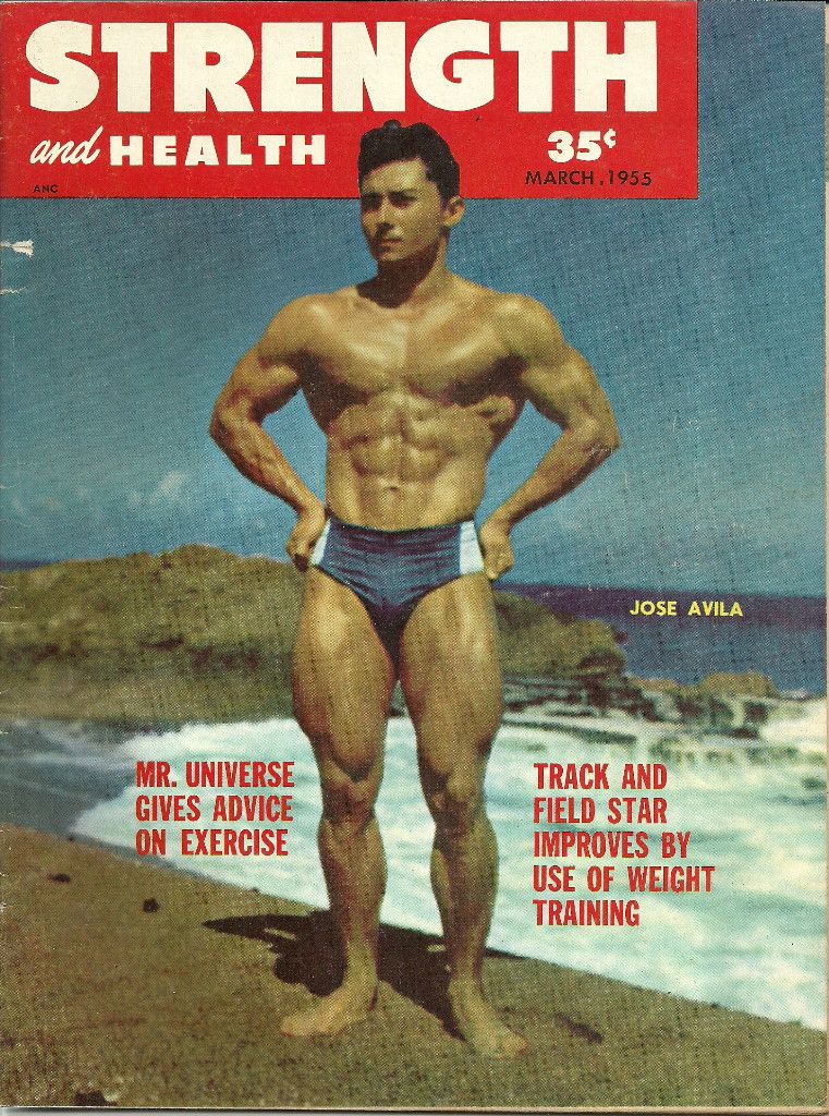 1955 Strength Health Magazine Bodybuilding Avila