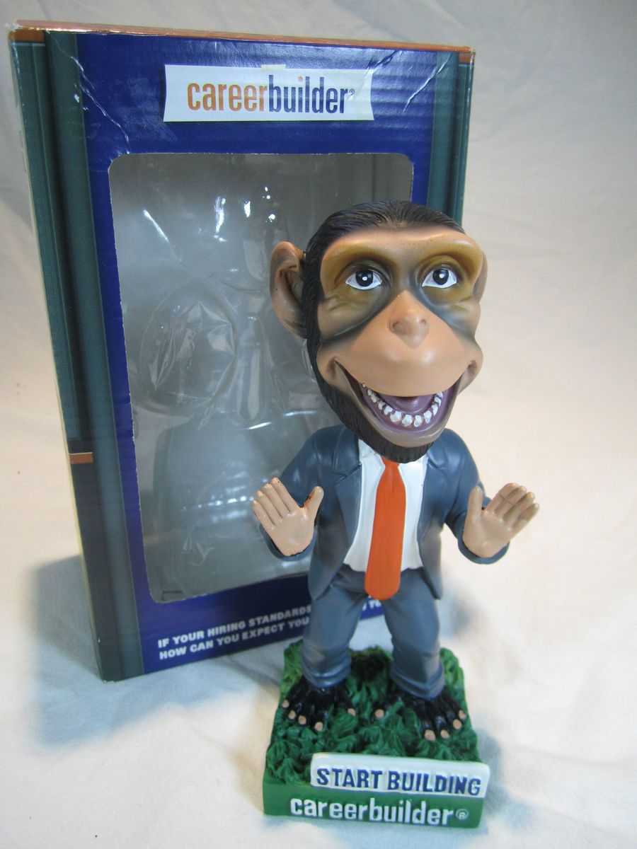 Career Builder Chimp Monkey Bobblehead Advertising Collectible