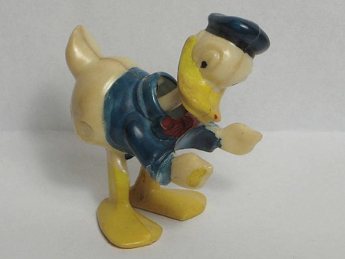 VINTAGE DISNEY DONALD DUCK NODDER BOBBLEHEAD CAKE TOPPER TOY