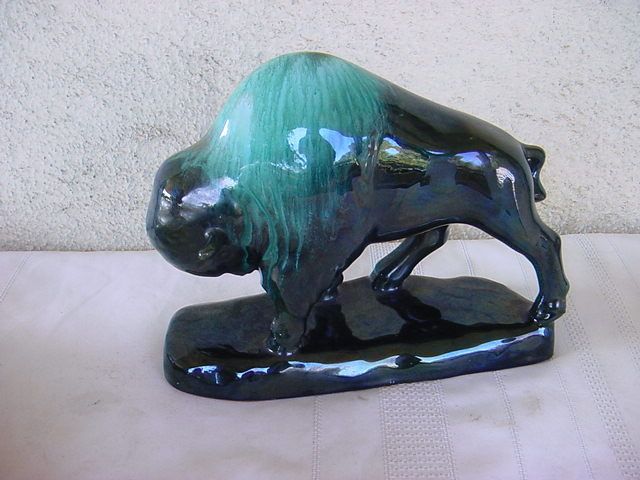 Blue Mountain Pottery Bison Buffalo Figure