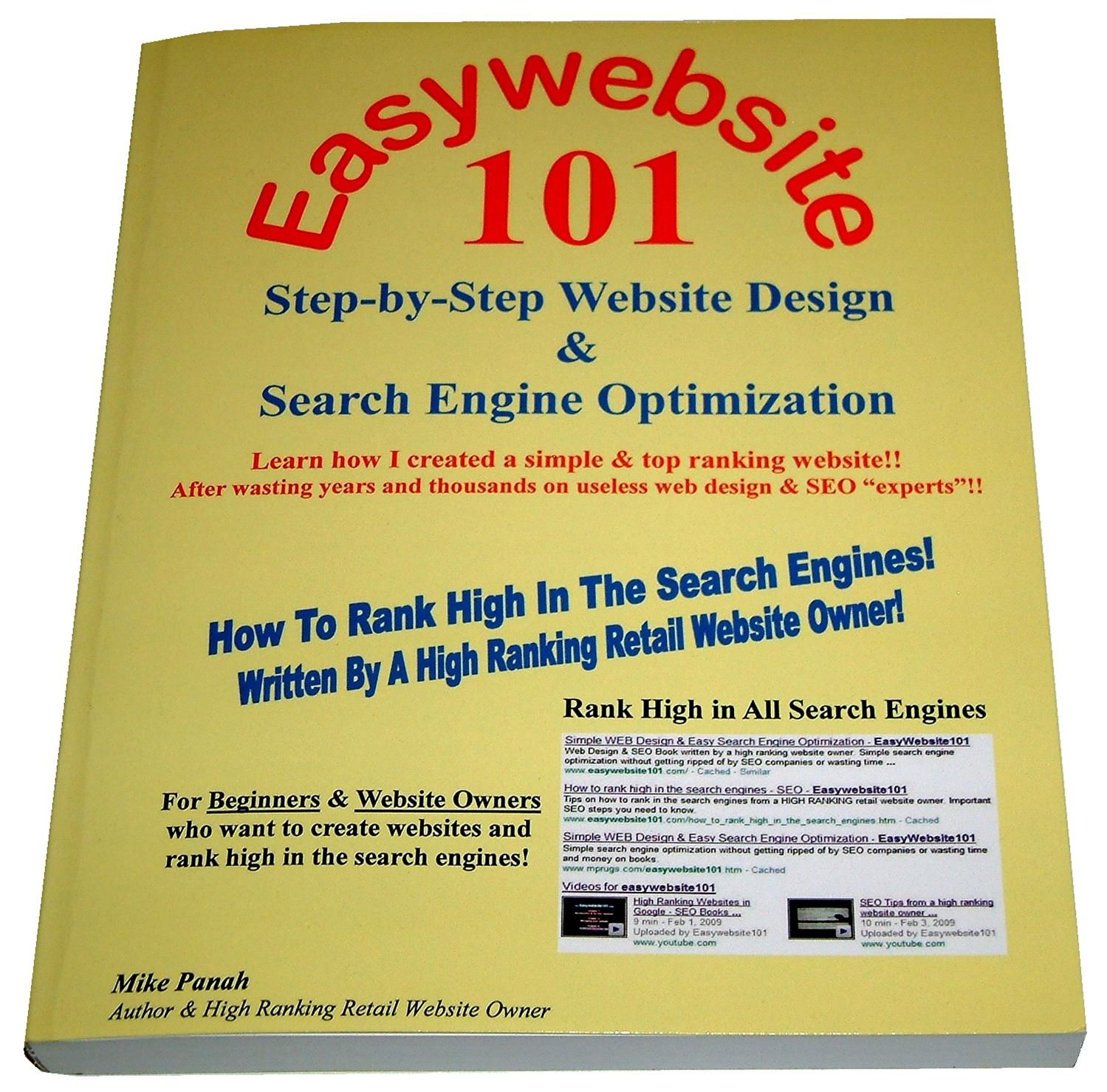   SEO books, Easywebsite101 is written by a high ranking website owner