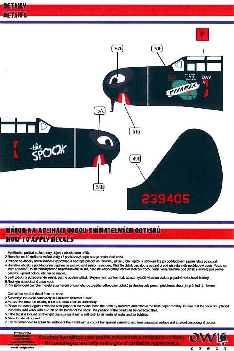   Decals 1 48 Northrop P 61 B 1 No Black Widow Lt Melvin w Bode