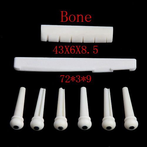   Acoustic Guitar Bone Bridge Pins Saddle Nut real boen quality guitar