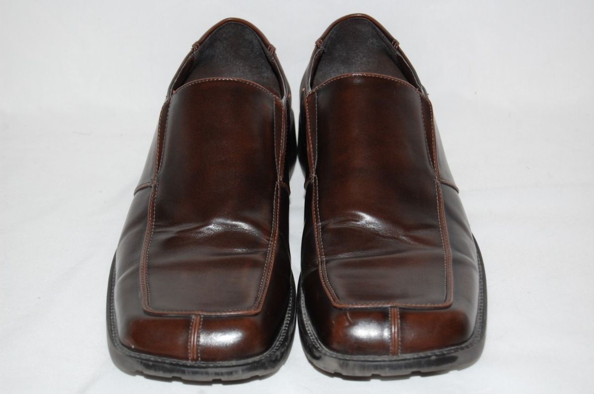 Borelli Mens Dress Shoes Brown Leather Loafers Mens Slip ons 13