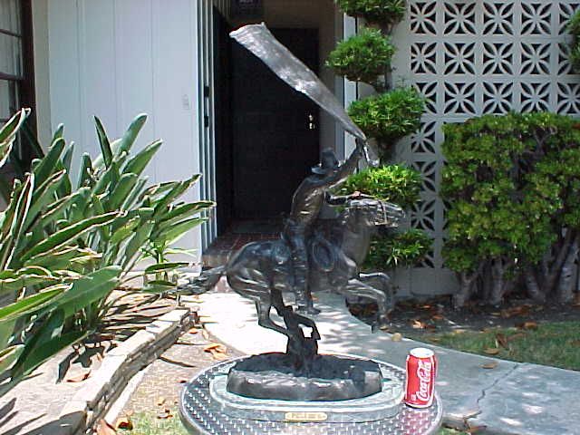   REMINGTON BRONCO SADDLE BRONZE SCULPTURE BY HENRY BONNARD Co. REPROD