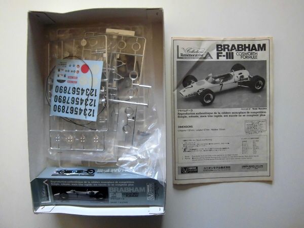 Union 1 24 Brabham F III Cosworth Formule Plastic Model Kit