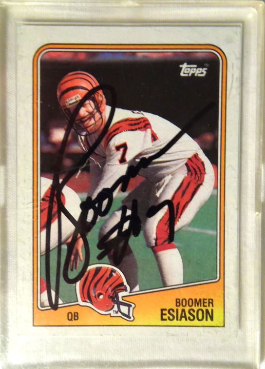 Boomer Esiason 1988 Topps Signed Card Cincinnati Bengals