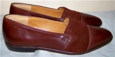 Borelli Womens Size 5 5 5 ½ M Brown Leather and Suede Loafers Flats 