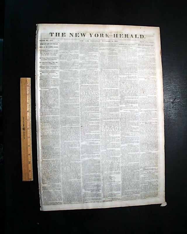 1862 Old Civil War Newspaper Braxton Braggs Plantation Captured Cove 