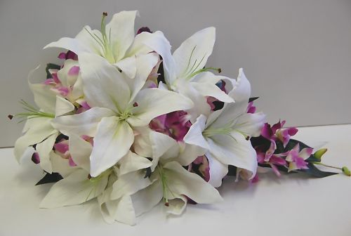 Latex Lily Orchid Wedding Bouquet Flowers Bouquets