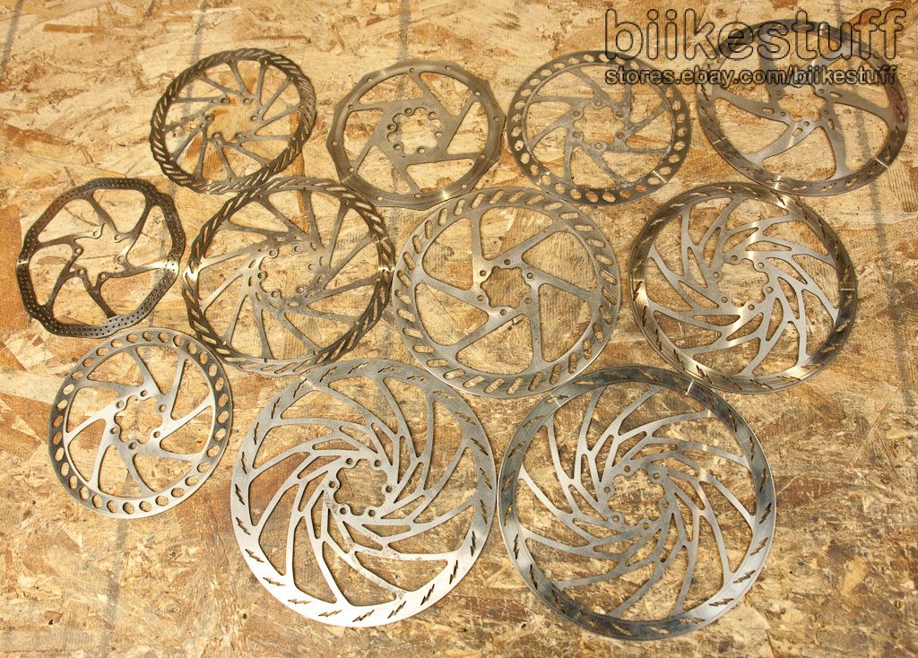 Lot of 11 Used Disc Brake Rotors 6 Bolt 160 185 203 