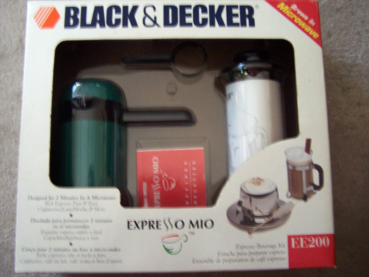 Black Decker EE200 Espresso Machine New in Box Brew in Microwave