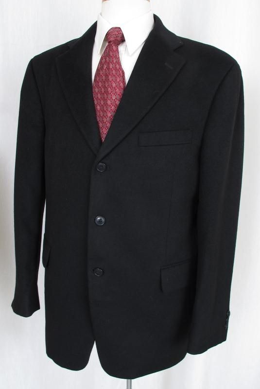 Arnold Brant 100% Cashmere Blazer Black 3 Button 42R PERFECT