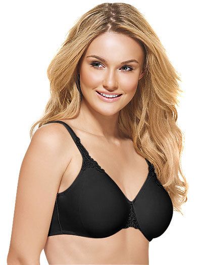 60 Wacoal 85814 Black Bodysuede Ultra Full Figure UW Bra 44 D