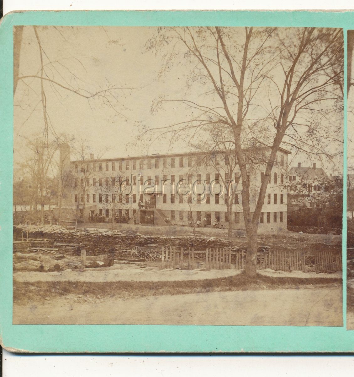 Shoe Factory Belmont St North Bridgewater Brockton MA Stereoview C1870 