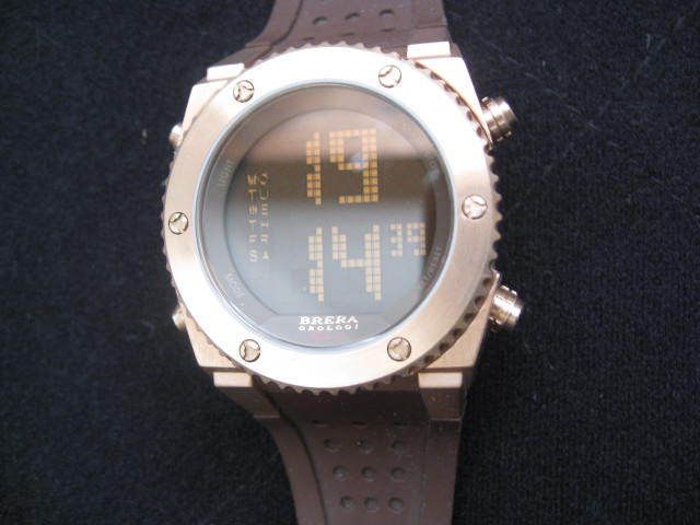 BRERA OROLOGI SPORT rose gold AB10 rubber strap LCD digital