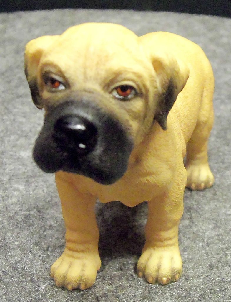 Great Dane Puppy Figurine Statue Hand Painted Beautiful 3.5L 1.25W 2 