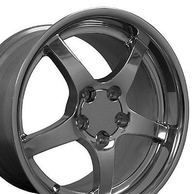 Single 18x 10.5 Polished C5 Wheel Deep Dish Fits Corvette