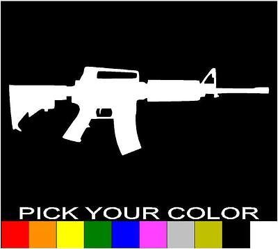 AR 15 RIFLE DECAL STICKER VINYL CAR LAPTOP CELL WINDOW GUN M16 .223 