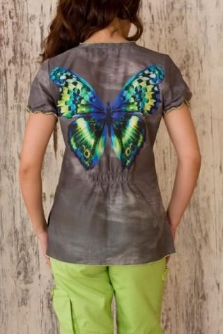 Koi Bridgette Scrub Top Med Lge 2X 3X Serenade New