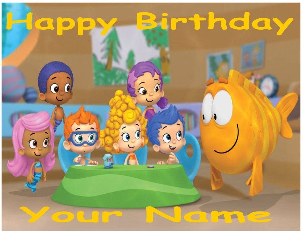 Bubble Guppies Edible Photo Cake Topper $3 00 SHIP